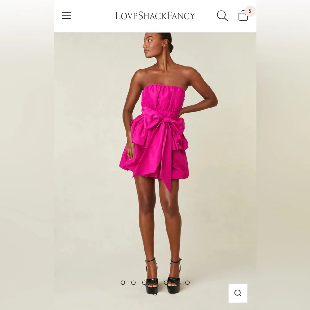 New with tags on LoveShackFancy gallant dress in fuchsia pink - Picture 2 of 5